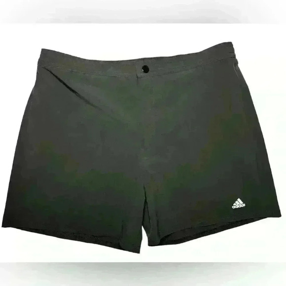 Adidas Women's Running Shorts Black Size M zipper button fly, built in brief - Picture 1 of 11